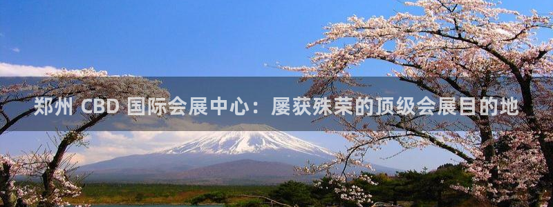 果博注册平台怎么注册的：郑州 CBD 国际会展中心：屡获殊荣的顶级会展目的地